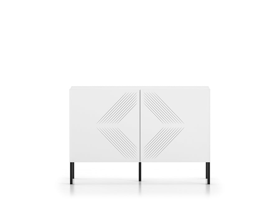 Kommode – CLEARING 03 – Moderne Midboard-Kommode mit geometrischer Fräsung