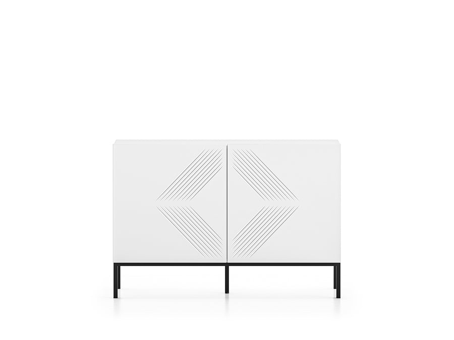 Kommode – CLEARING 03 – Moderne Midboard-Kommode mit geometrischer Fräsung