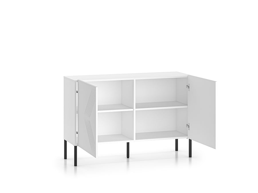 Kommode – CLEARING 03 – Moderne Midboard-Kommode mit geometrischer Fräsung
