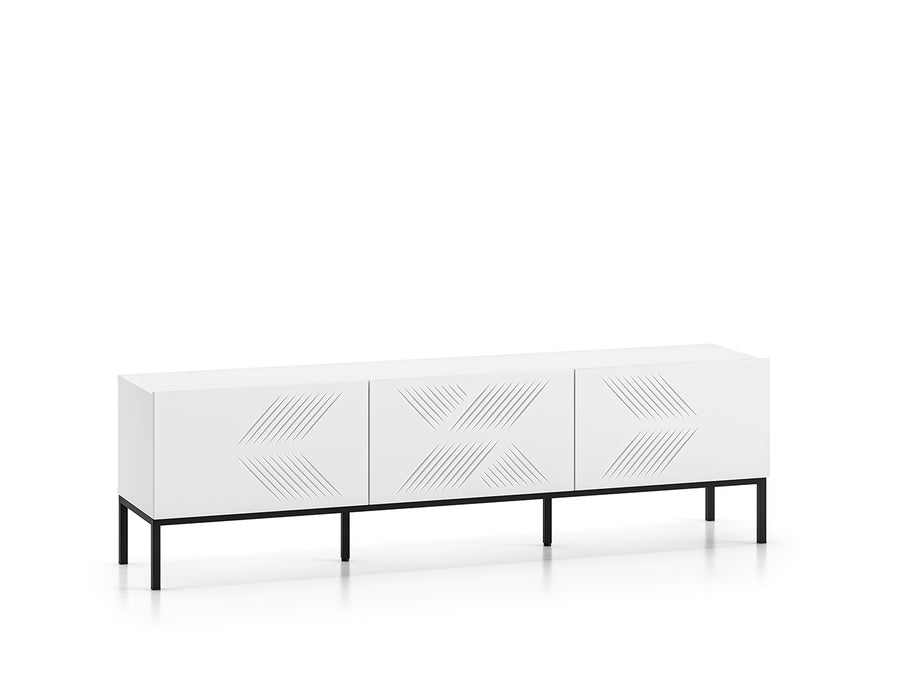 TV-Lowboard – CLEARING 04 – Moderne Medien-Bank mit geometrischer Fräsung