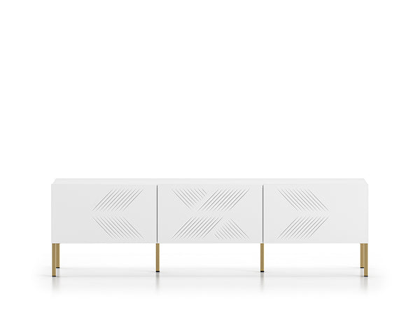 TV-Lowboard – CLEARING 04 – Moderne Medien-Bank mit geometrischer Fräsung