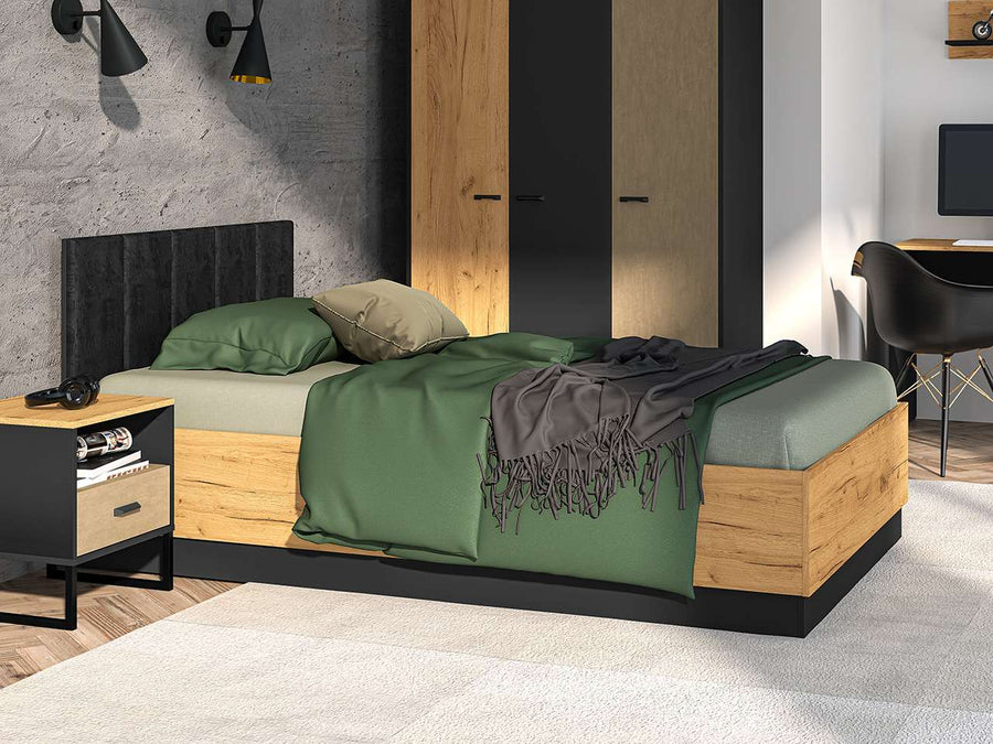 Bett – COLT 0901 – Modernes Polsterbett mit Stauraum und Hebemechanismus