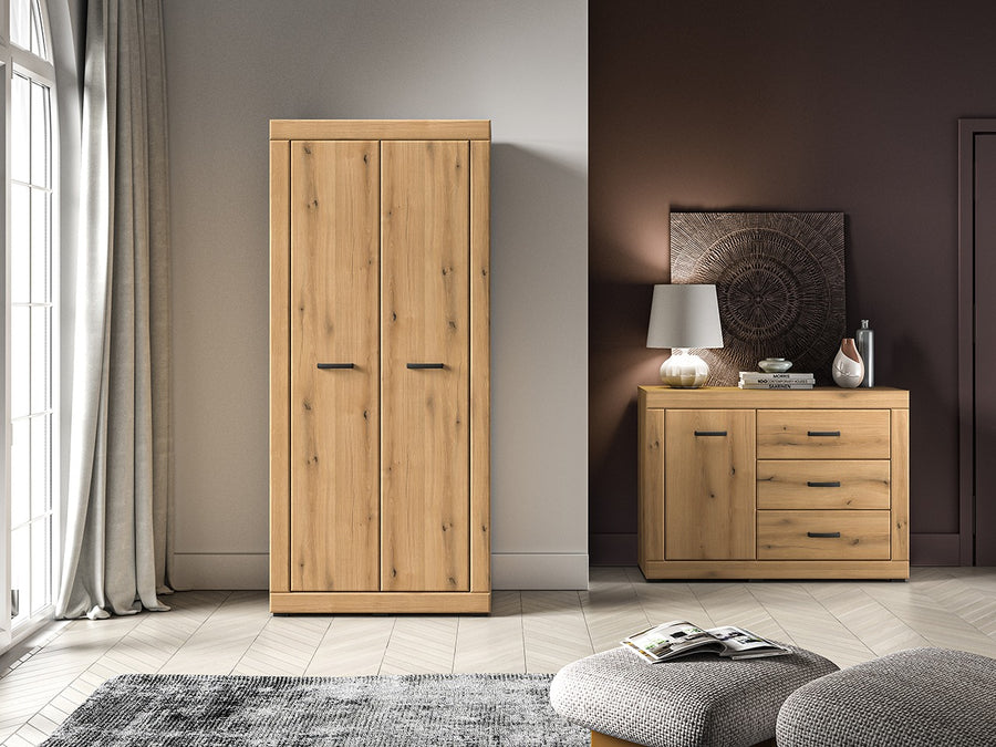 Kleiderschrank – DORA 01 – Funktioneller Stauraum in natürlicher Optik