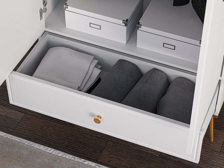 Kleiderschrank – GOLDIN 01 – Moderner Schrank mit Hochglanzfront