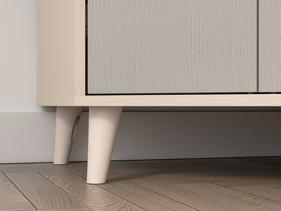 Kleiderschrank – MEVEL 01 – Moderner Drehtürenschrank mit Stauraum