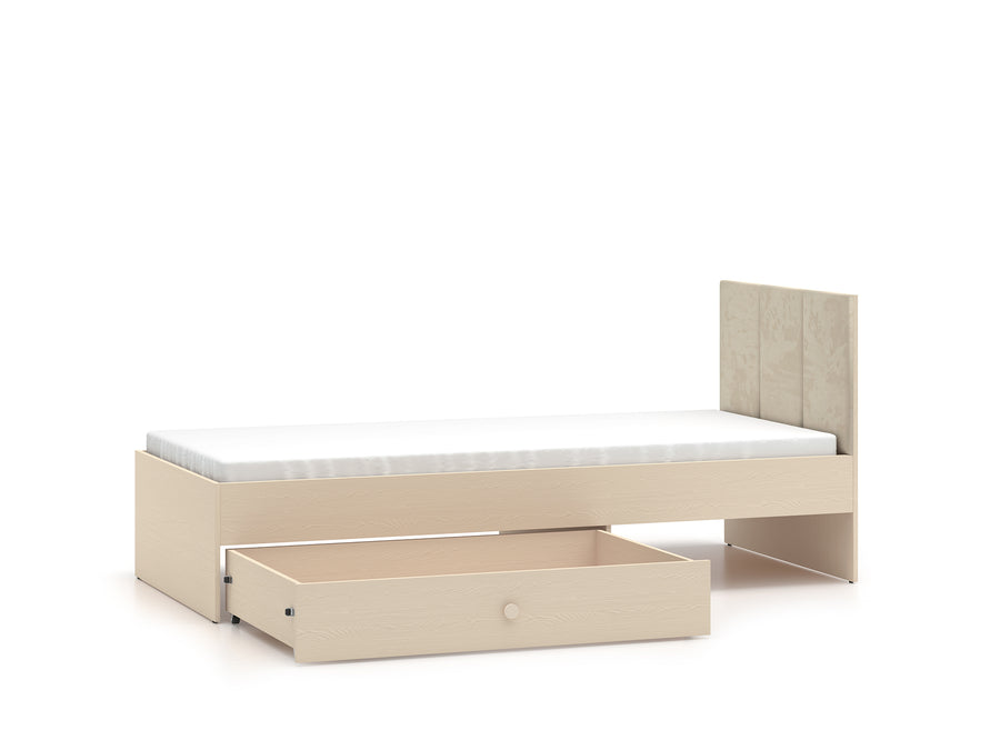Bett – MEVEL 08 – Modernes Einzelbett mit Polsterkopfteil