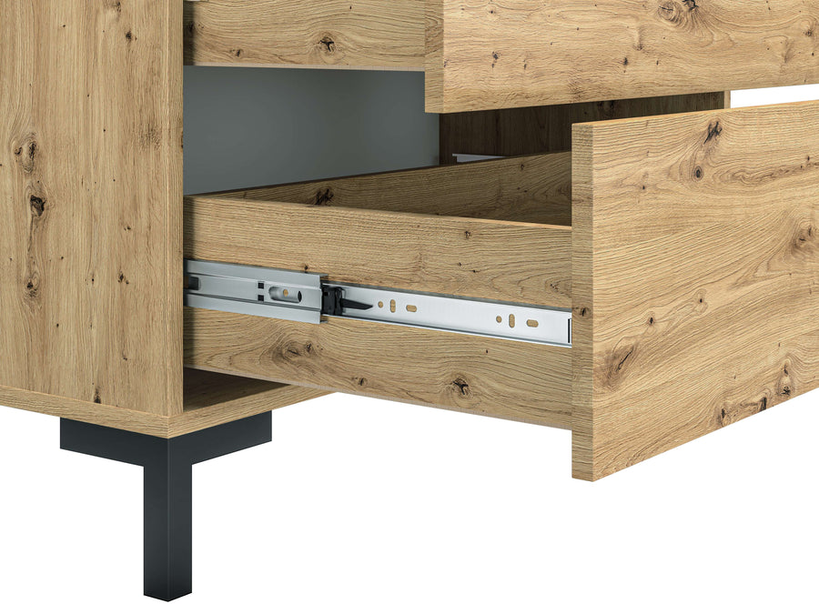 Kommode – NEVIO 09 – Funktionale Aufbewahrungseinheit mit Holzoptik