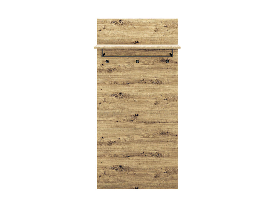 Garderobenpaneel – NEVIO 15 – Wandgarderobe mit Holzoptik