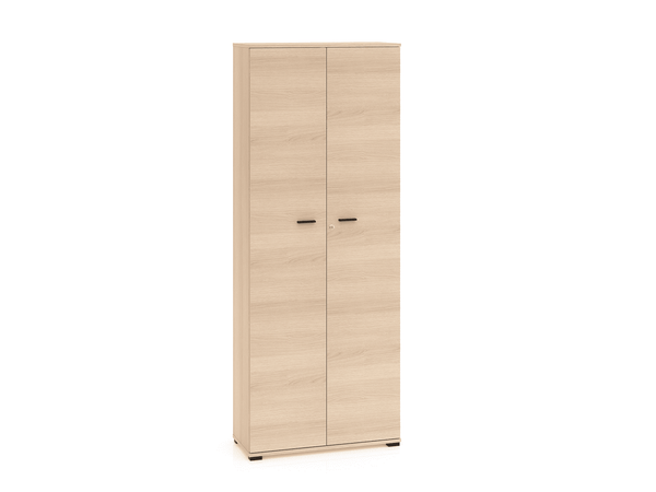 Büroschrank – ODELIS 01 – Abschließbarer Aktenschrank in hellem Holz-Design