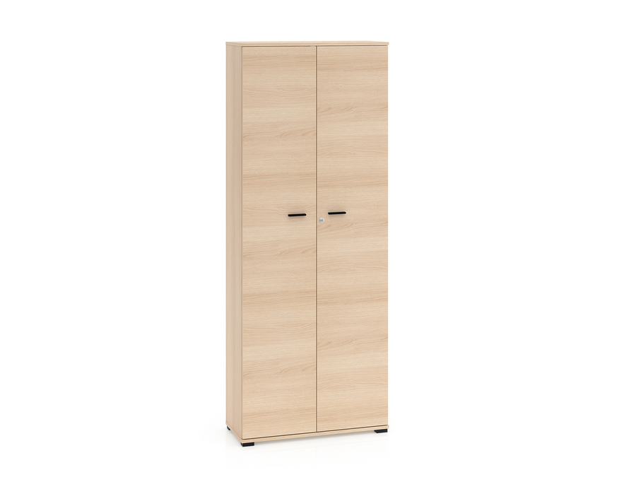 Büroschrank – ODELIS 01 – Abschließbarer Aktenschrank in hellem Holz-Design