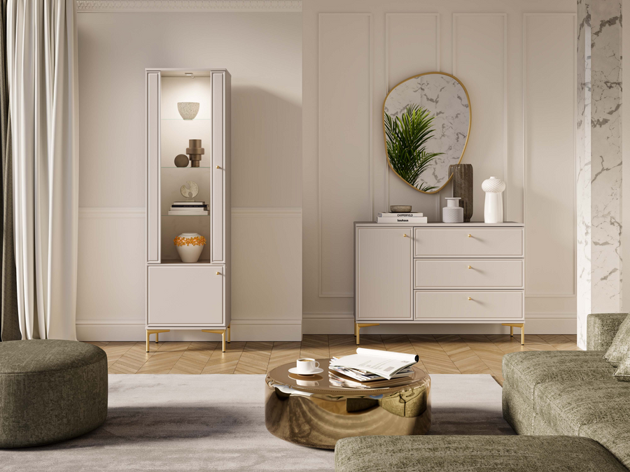 Vitrine – SANDRO 02 – Elegante Stauraumlösung für Ihr Zuhause