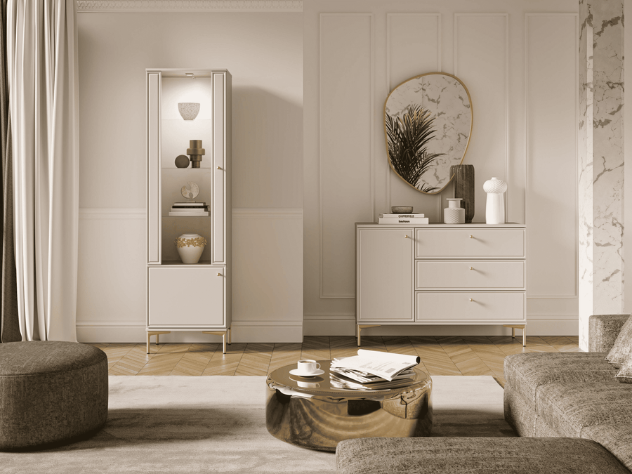 Vitrine – SANDRO 02 – Elegante Stauraumlösung für Ihr Zuhause