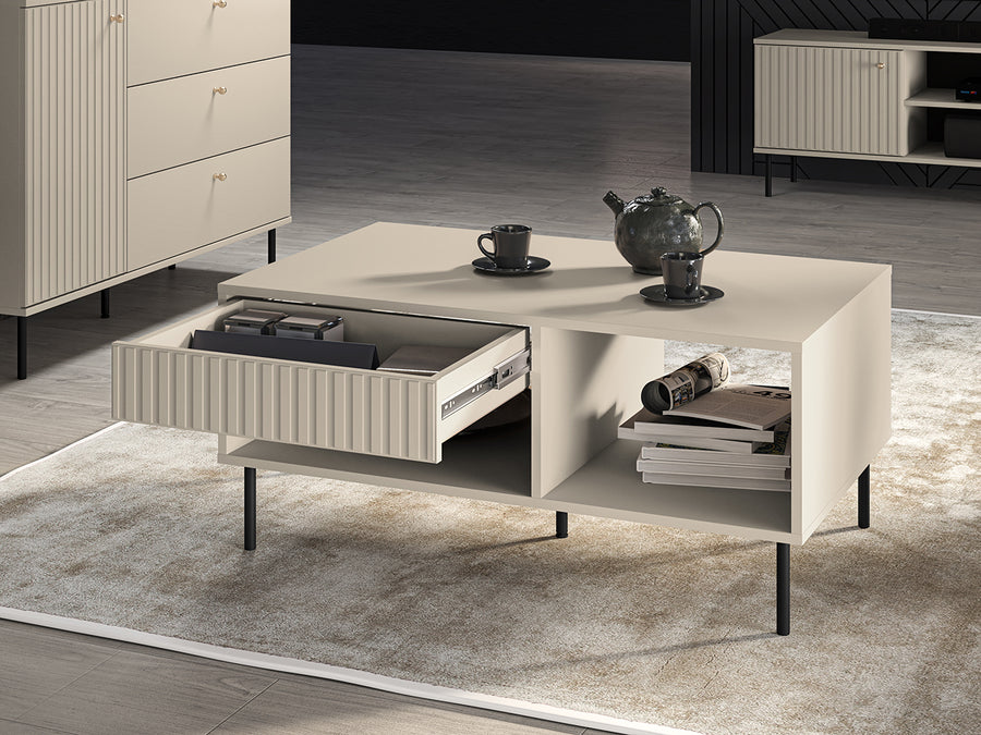 Couchtisch – SOPHIE 10 – Moderner Wohnzimmertisch mit Stauraum