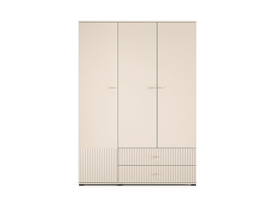 Kleiderschrank – SOPHIE 22 – Moderner Drehtürenschrank mit Schubladen und MDF-Front