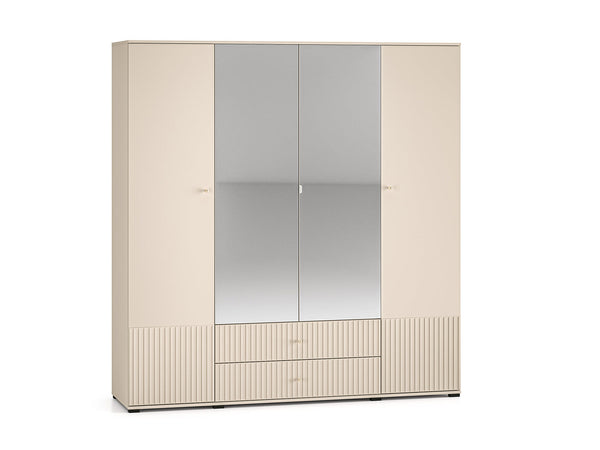 Kleiderschrank – SOPHIE 23 – Moderner Drehtürenschrank mit Spiegel und MDF-Front