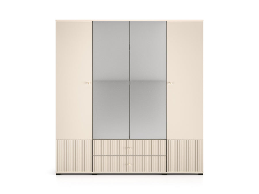 Kleiderschrank – SOPHIE 23 – Moderner Drehtürenschrank mit Spiegel und MDF-Front
