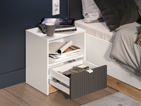 Nachttisch – TORINO 09 – Moderner Beistellschrank für stilvolle Schlafzimmer