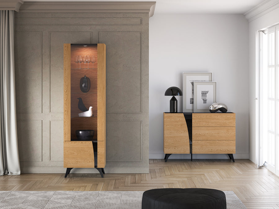 Standvitrine – TOSCANIA 02 – Modernes Design mit eleganter Glasfront