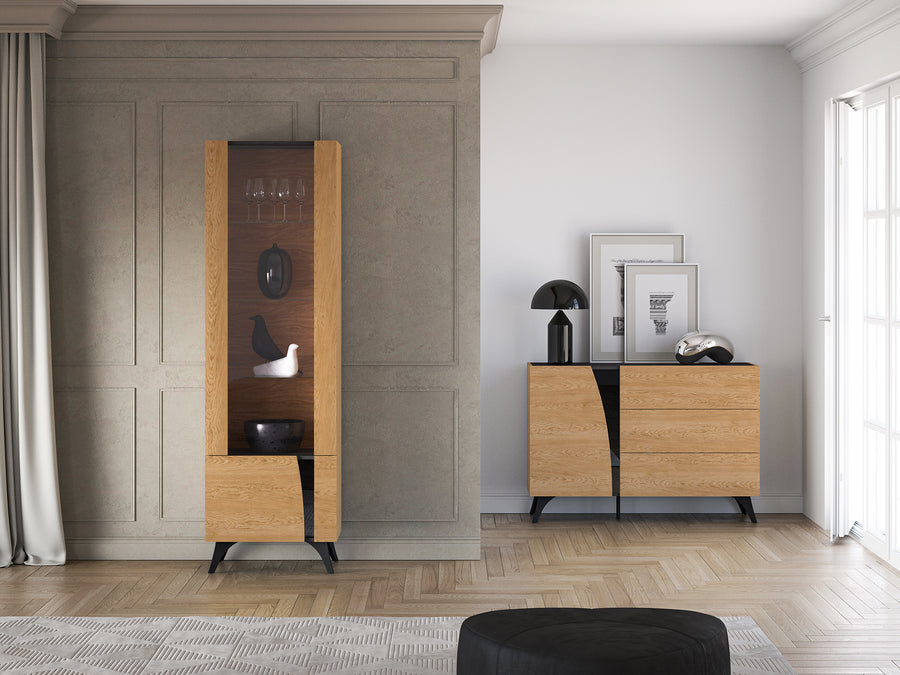 Standvitrine – TOSCANIA 02 – Modernes Design mit eleganter Glasfront
