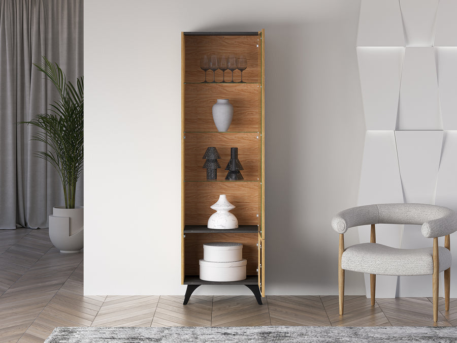 Standvitrine – TOSCANIA 02 – Modernes Design mit eleganter Glasfront