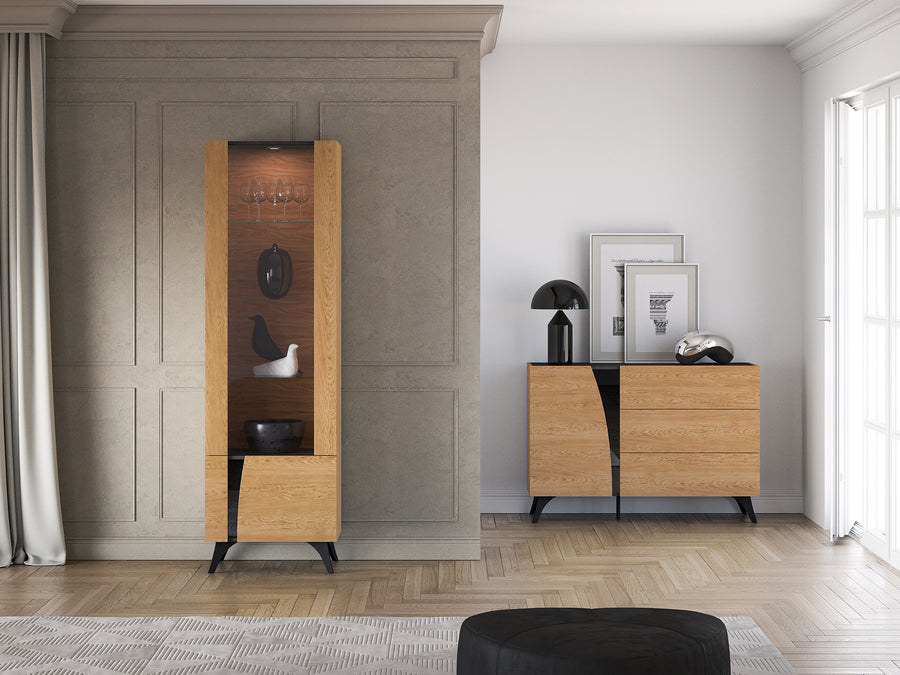 Standvitrine – TOSCANIA 02 – Modernes Design mit eleganter Glasfront