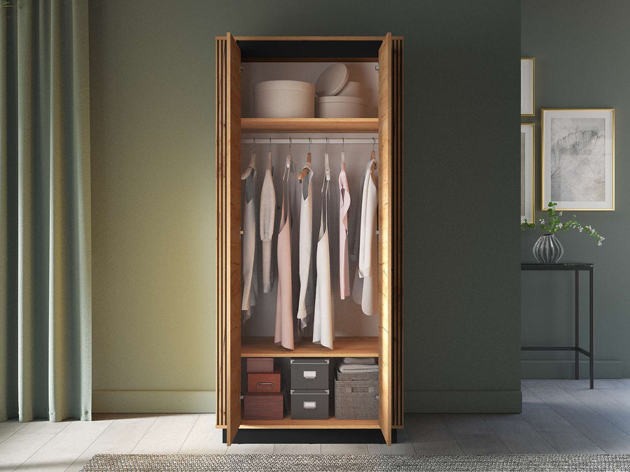 Kleiderschrank – URSO 03 – Eleganter Stauraum im modernen Holz-Look