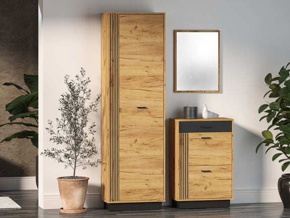 Kleiderschrank – VASCO 01 – Moderner Flurschrank mit Holzoptik