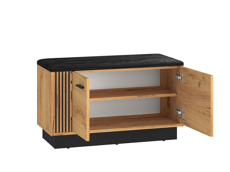 Schuhschrank – VASCO – Modern mit Gold Craft Oak Front