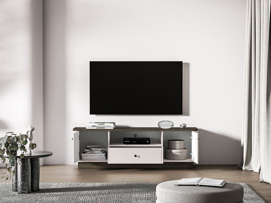 TV Lowboard – VILAVIO 05 – Elegantes Mediacenter mit sanften Rundungen