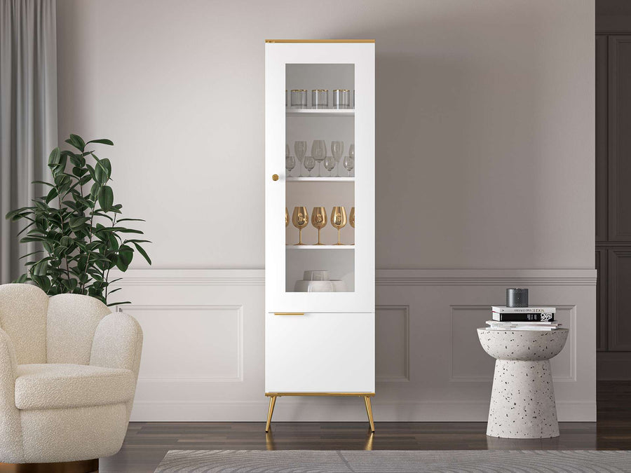 Vitrine – VITERBO 02 & 03 – Moderner Glasvitrinenschrank mit Stauraum