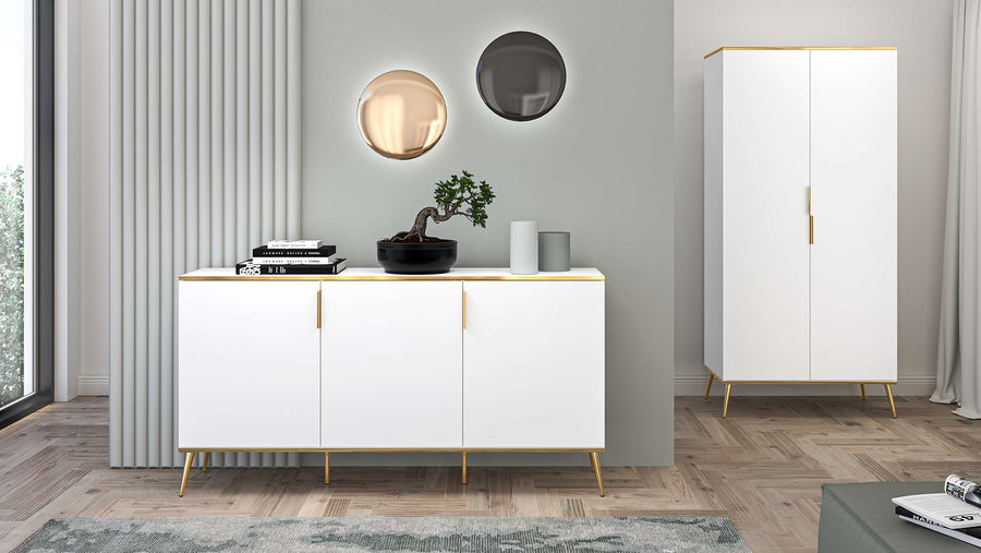 Kommode – VITERBO 04 – Moderner Sideboard & Kommode in Weiß Matt