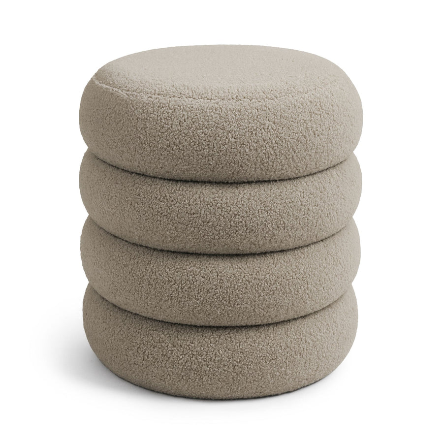 Sitzhocker – SNUGGO – Weicher Teddy Hocker mit Stauraum im modernen Design