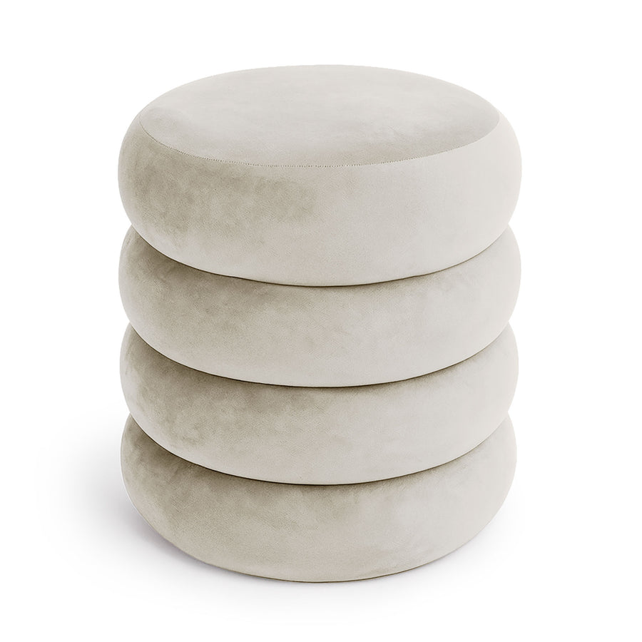 Sitzhocker – SNUGGO – Eleganter Samthocker mit Stauraum im modernen Design