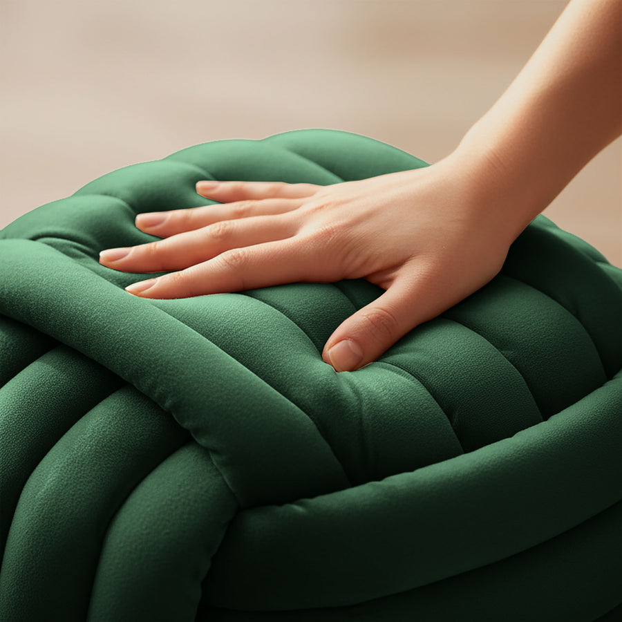 Sitzhocker – NILO – Stilvoller Flechtpouf für modernes Wohnen