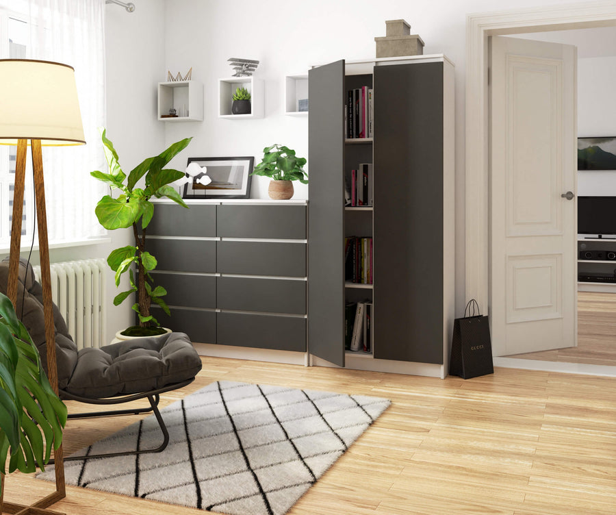 Regal – CLP – Büro-Schrank mit zwei Türen und großzügigem Stauraum