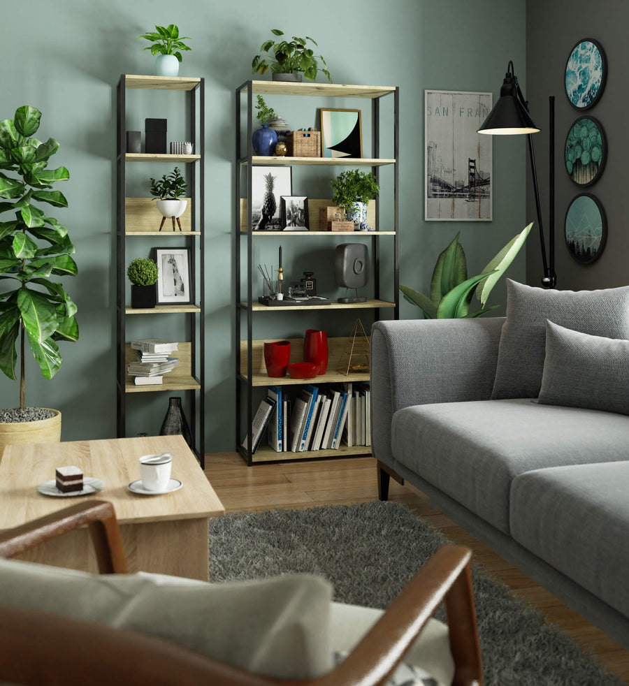 Regal – LOFT – Metallregal mit 6 Böden im modernen Industrial Design