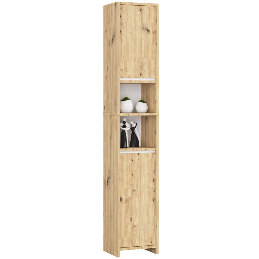 Badezimmerschrank – UNI – Hoher Badschrank mit praktischem Stauraum und moderner Aufteilung