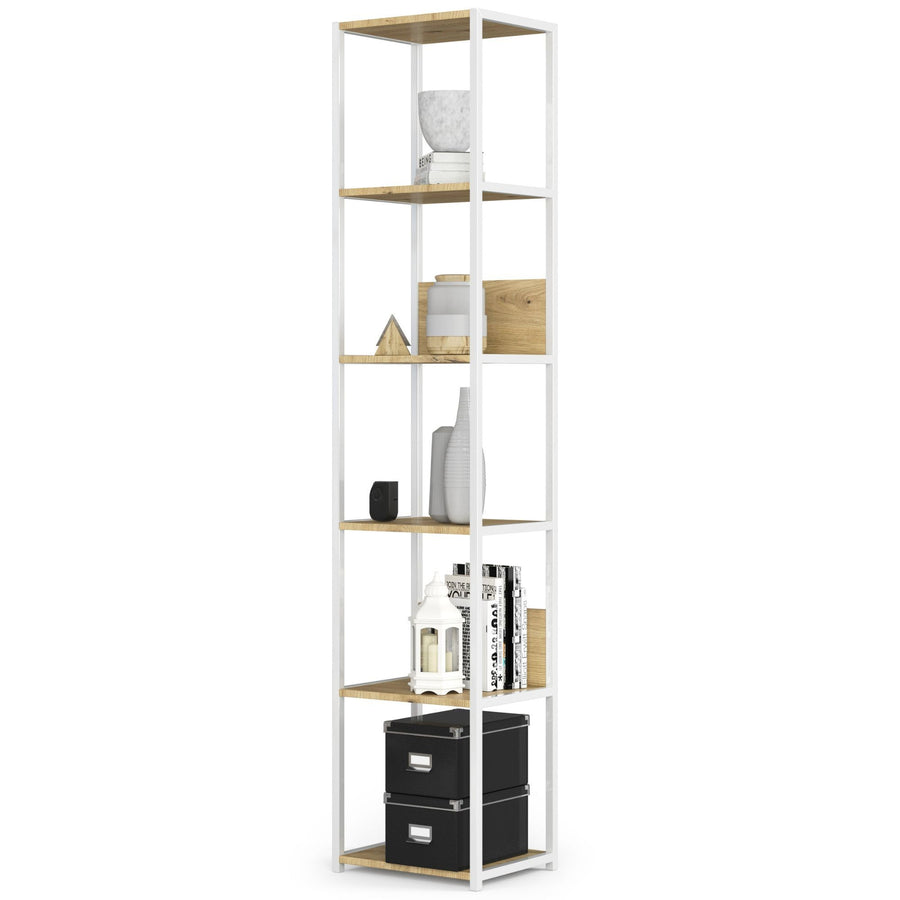 Regal – LOFT – Schmales Metallregal mit sechs offenen Ablagen