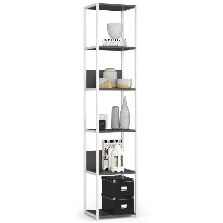 Regal – LOFT – Schmales Metallregal mit sechs offenen Ablagen