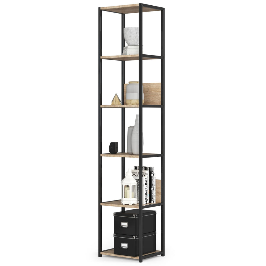 Regal – LOFT – Schmales Metallregal mit sechs offenen Ablagen