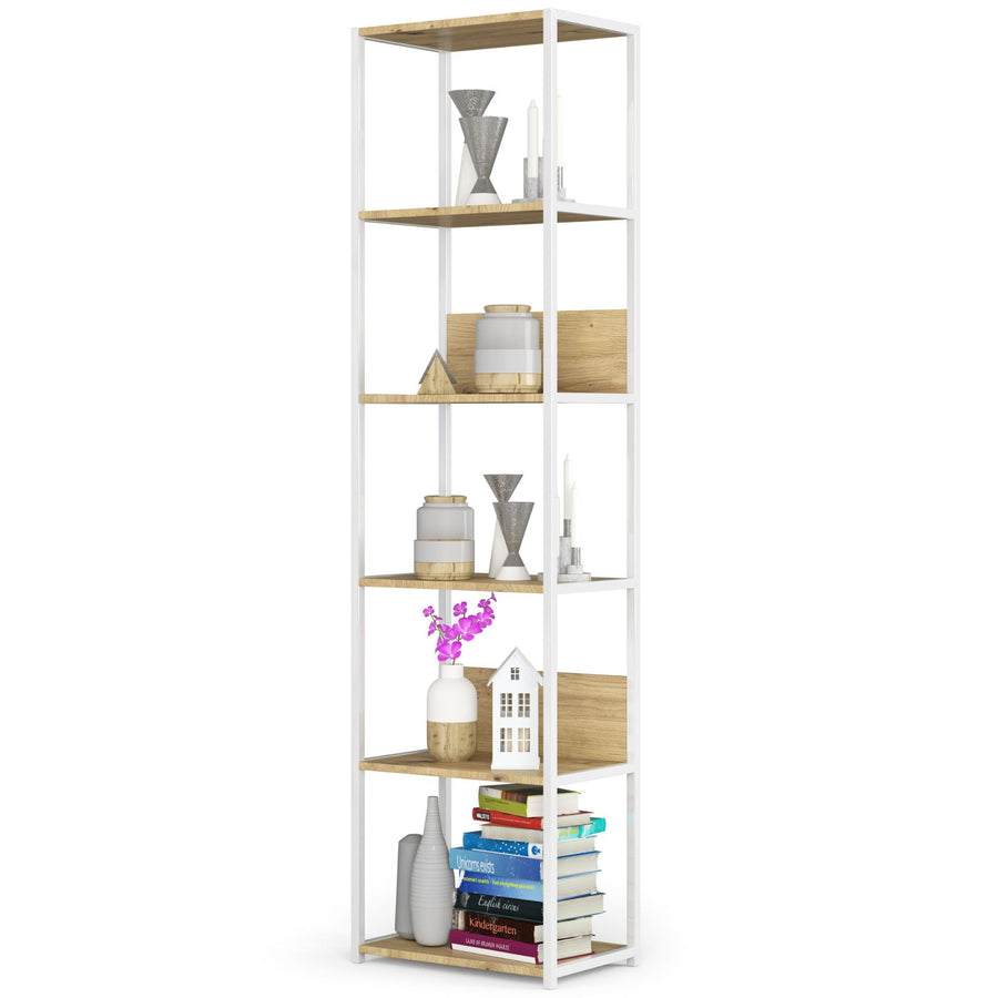 Regal – LOFT – Schmales Metallregal mit sechs offenen Ablagen