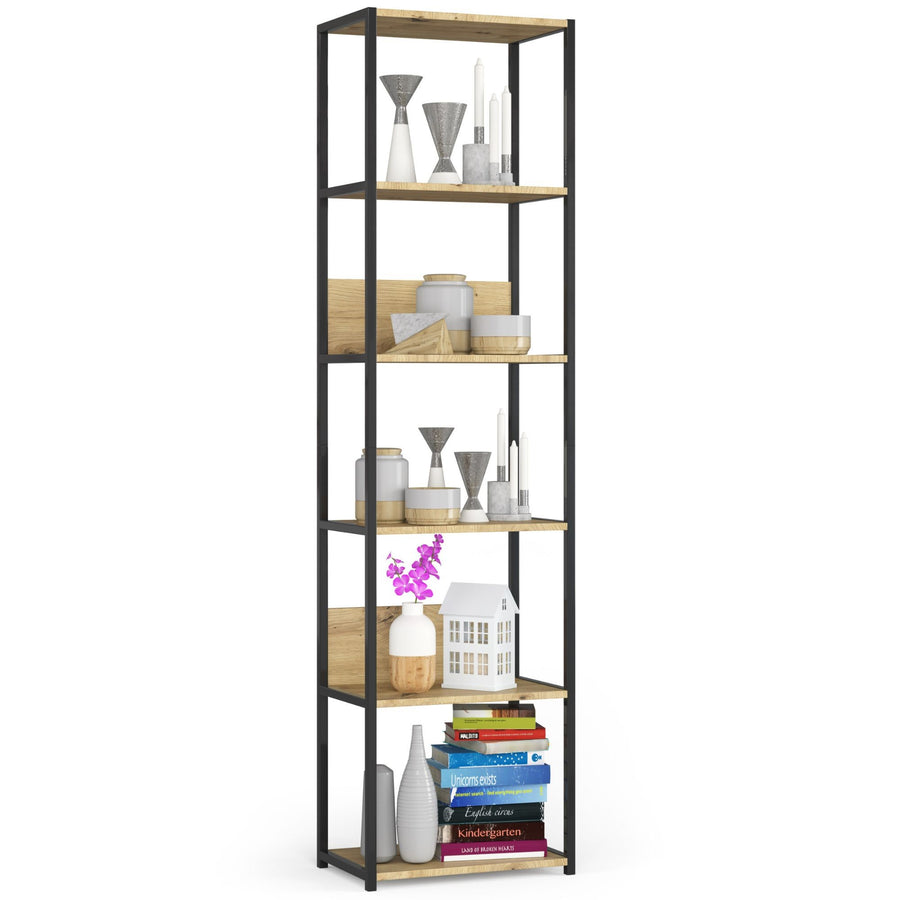 Regal – LOFT – Schmales Metallregal mit sechs offenen Ablagen