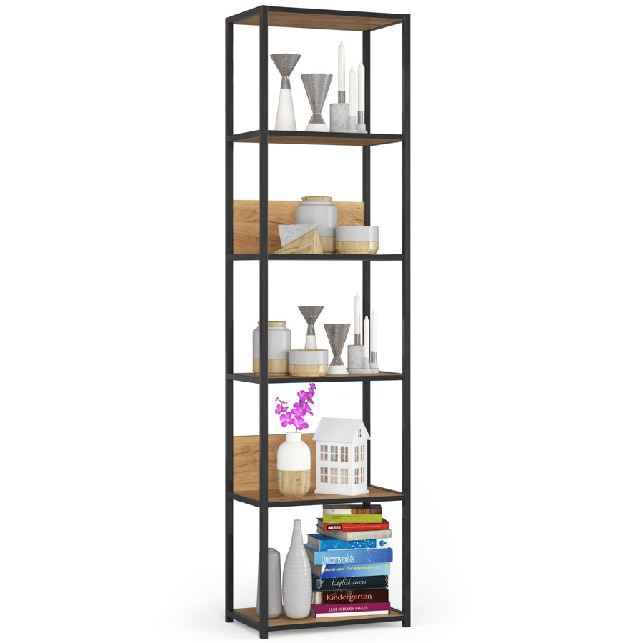 Regal – LOFT – Schmales Metallregal mit sechs offenen Ablagen
