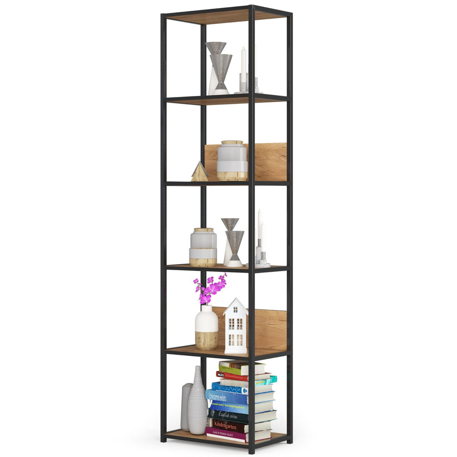 Regal – LOFT – Schmales Metallregal mit sechs offenen Ablagen