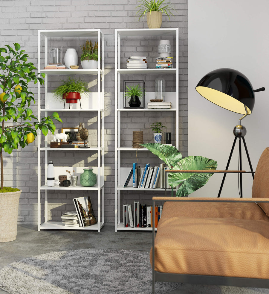 Regal – LOFT – Breites Metallregal mit sechs offenen Ablagen