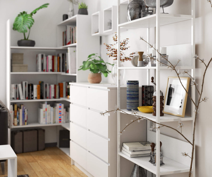 Regal – LOFT – Breites Metallregal mit sechs offenen Ablagen