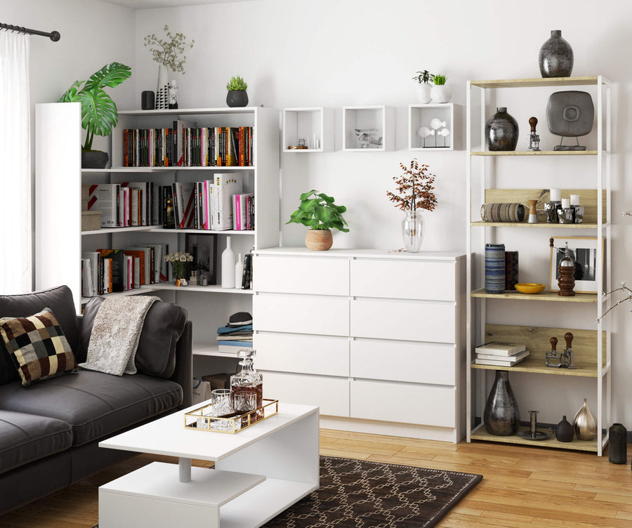 Regal – LOFT – Breites Metallregal mit sechs offenen Ablagen