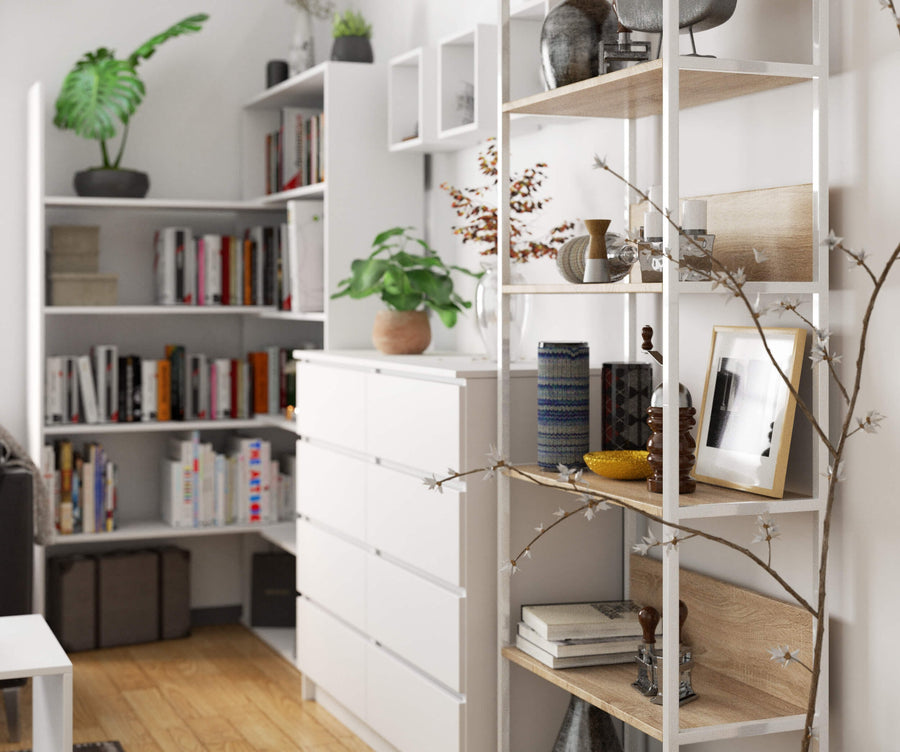 Regal – LOFT – Breites Metallregal mit sechs offenen Ablagen