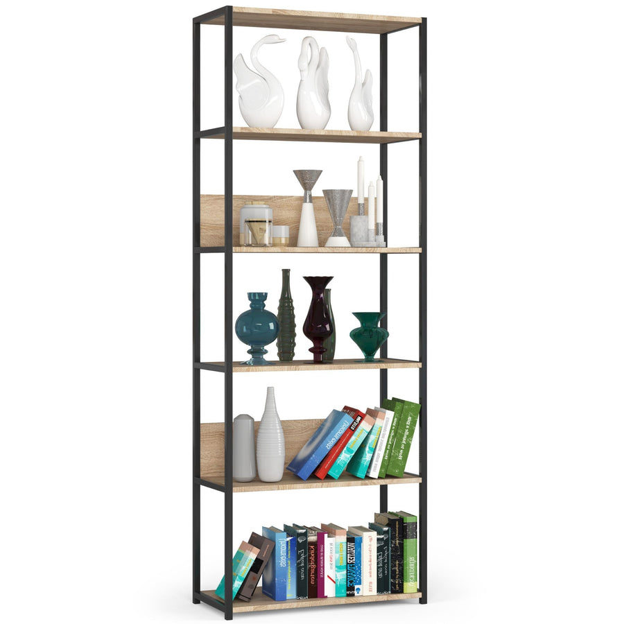 Regal – LOFT – Breites Metallregal mit sechs offenen Ablagen