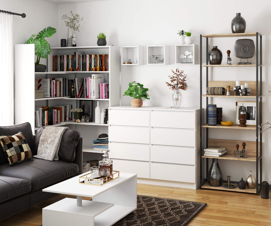 Regal – LOFT – Breites Metallregal mit sechs offenen Ablagen